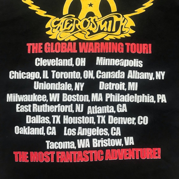 Aerosmith 2012 “Global Warming” Tour T-shirt - Picture 3 of 4